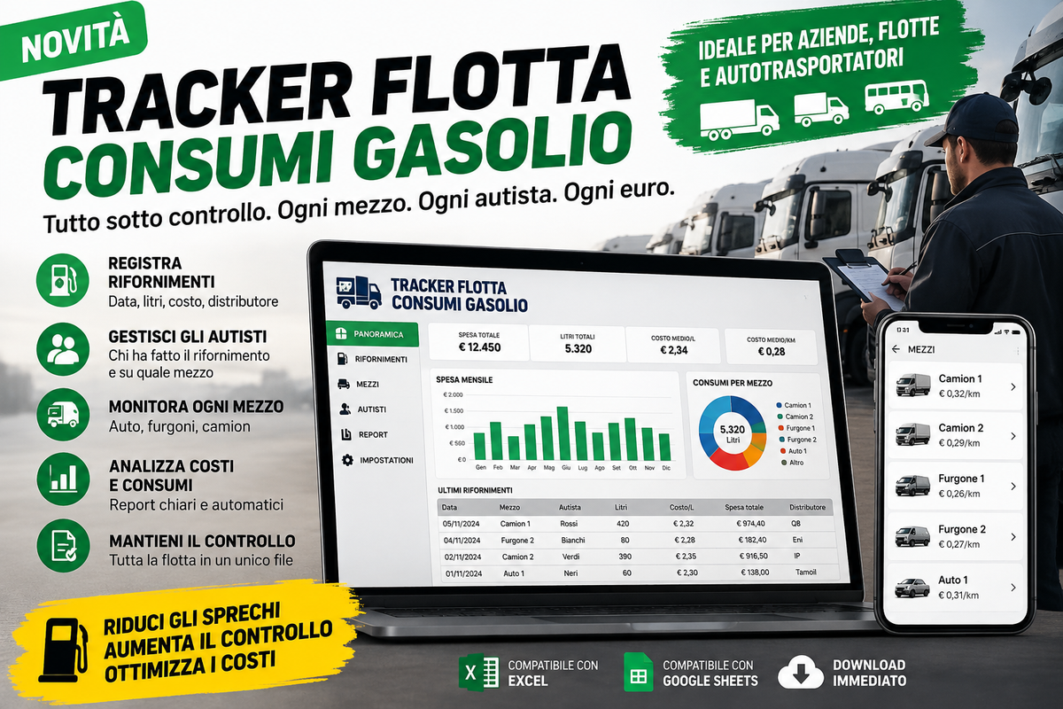 Tracker Flotta – Controllo Consumi, Autisti e Costi Veicoli
